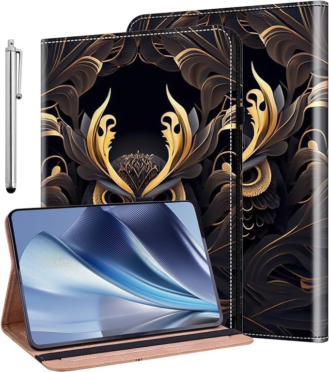 ALILANG Case for Lenovo Tab M9 9 inch 2023 (TB-310FU) with Stylus, Shockproof Folding Stand Cover for Lenovo Tab M9 Case-Basalt Eagle