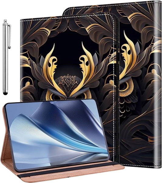 ALILANG Case for Lenovo Tab M9 9 inch 2023 (TB-310FU) with Stylus, Shockproof Folding Stand Cover for Lenovo Tab M9 Case-Basalt Eagle