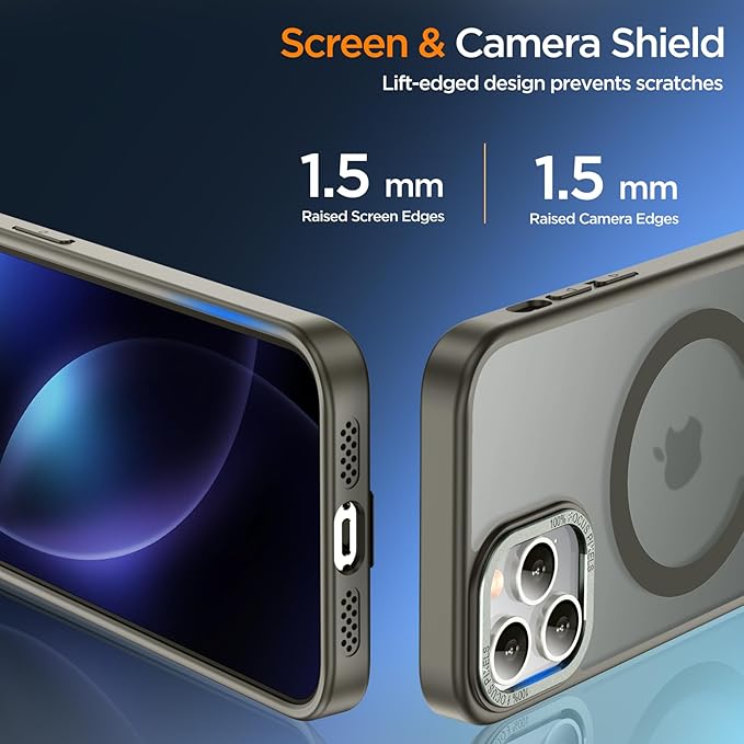 for iPhone 14 Pro Case with Kickstand, Compatible with MagSafe, [Invisible Stand] Anti-Slip Shockproof Military-Grade Protection, Magnetic Phone Case for iPhone 14Pro Cover (Gray)