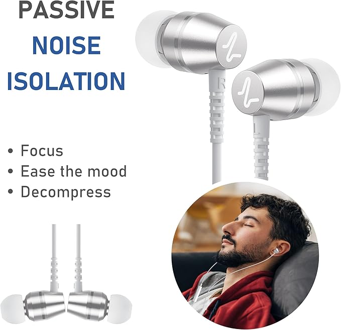 LUDOS OMNITONE USB C Headphones for iPhone 16 15 Pro Max Plus iPad Pro, 5 Years Warranty, USB-C Earbuds for Samsung Galaxy S24 S23 Ultra S22 S21 FE S20 A55 A54 A53, USB Type C Earphones - White