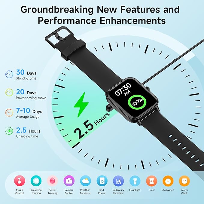 Smart Watches for Men Women, Alexa Built-in, 1.8" Smartwatch with Heart Rate/SpO2/Sleep/Stress, IP68 Waterproof Fitness Tracker with Bluetooth Call (Answer/Make), 101+ Sports Modes, for Android iPhone