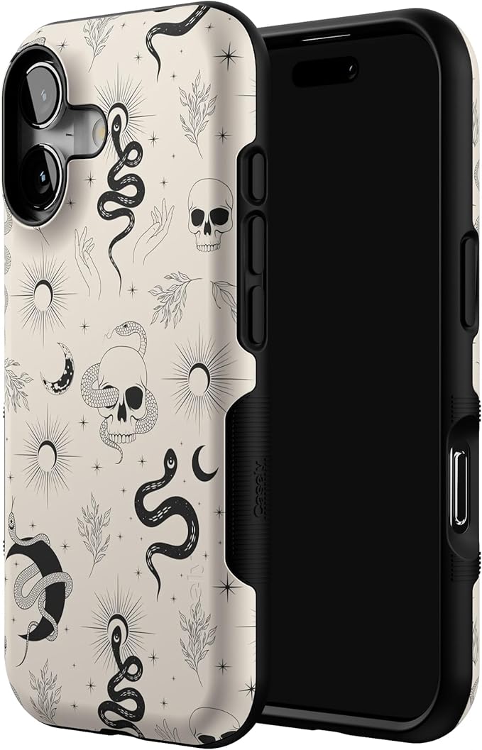 Casely iPhone 17 Case | No Further Explanation | Snakes & Skulls | Bold Protective Design | Compatible with MagSafe