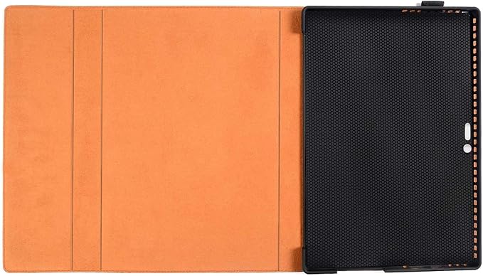for Microsoft Surface Pro 9/10/11 Case 13 inch 2022/2024 Genuine Leather Cover Protective Shell Compatible with Type Cover Keyboard and Pencil Holder.Brown