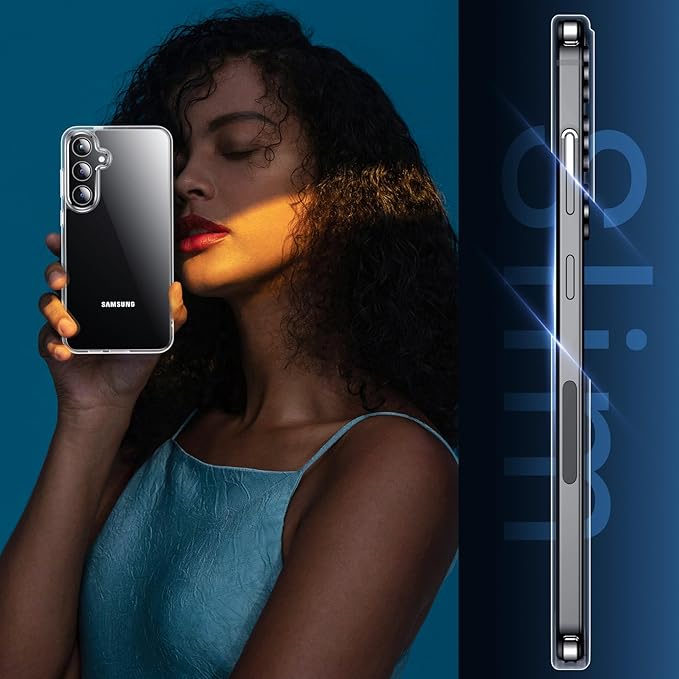 Red2Fire for Samsung Galaxy S24 Case Clear, [Non-Yellowing] [Slim Thin] [Military Grade Drop Protection] Lightweight Shockproof Protection Phone Case for S24 Case 6.2 inch, Clear