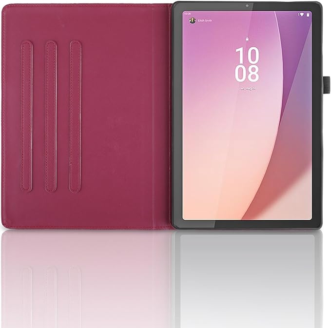 Rotating Case for Lenovo Tab M9 9.0 inch (TB-310FU) 2023 Released PU Leather Cover Lightweight Flip Stand Shell with Pen Holder for Lenovo Tab M9 9" 2023 Tablet-Red