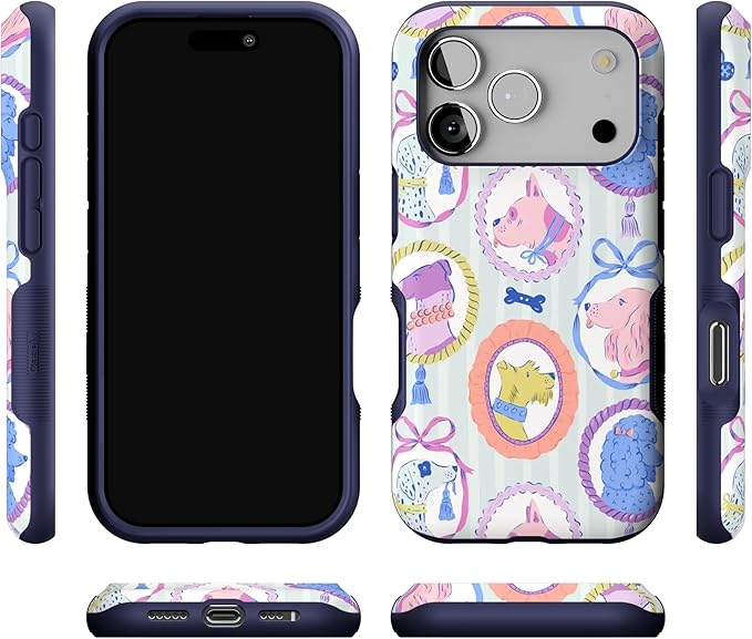 Casely iPhone 17 Pro Case | Chateau Pups | French Dog | Bold Protective Design | Compatible with MagSafe