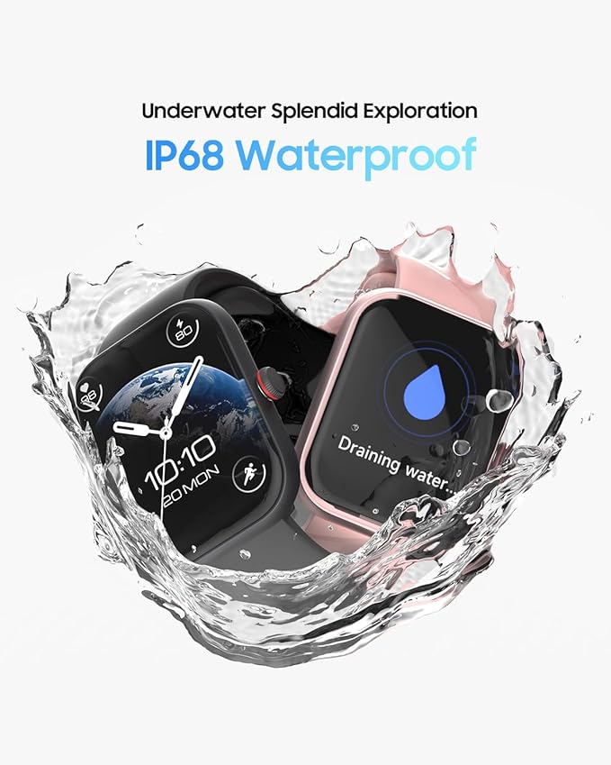 Smart Watch for Men Women, Alexa Built-in, Answer/Make Calls, 1.91" HD Screen Fitness Watch, IP68 Waterproof, 100 Sports, Heart Rate Monitor, Sleep Tracker, Smartwatch Compatible Android iOS