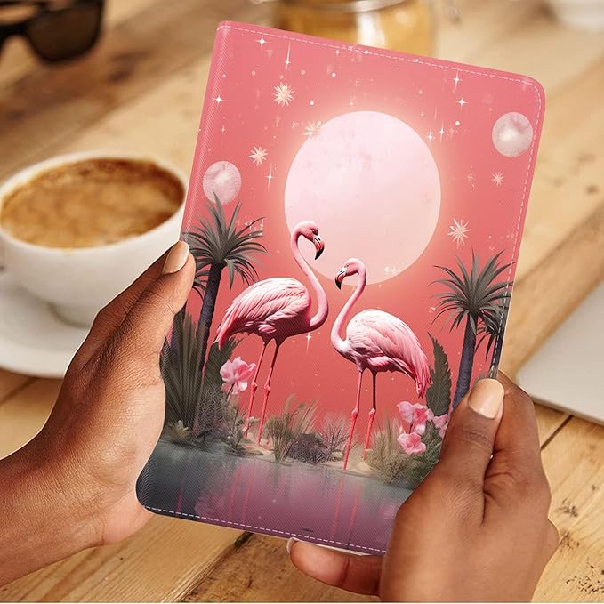 Case for Samsung Galaxy Tab A9 Plus 11 Inch 2023 Model (SM-X210/X216/X218), Slim Lightweight PU Leather Stand Cover with Auto Wake/Sleep, Flamingo