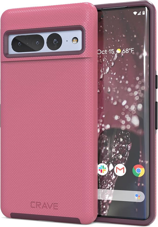 Crave Dual Guard for Google Pixel 7 Pro Case, Shockproof Protection Dual Layer Case for Google Pixel 7 Pro - Berry