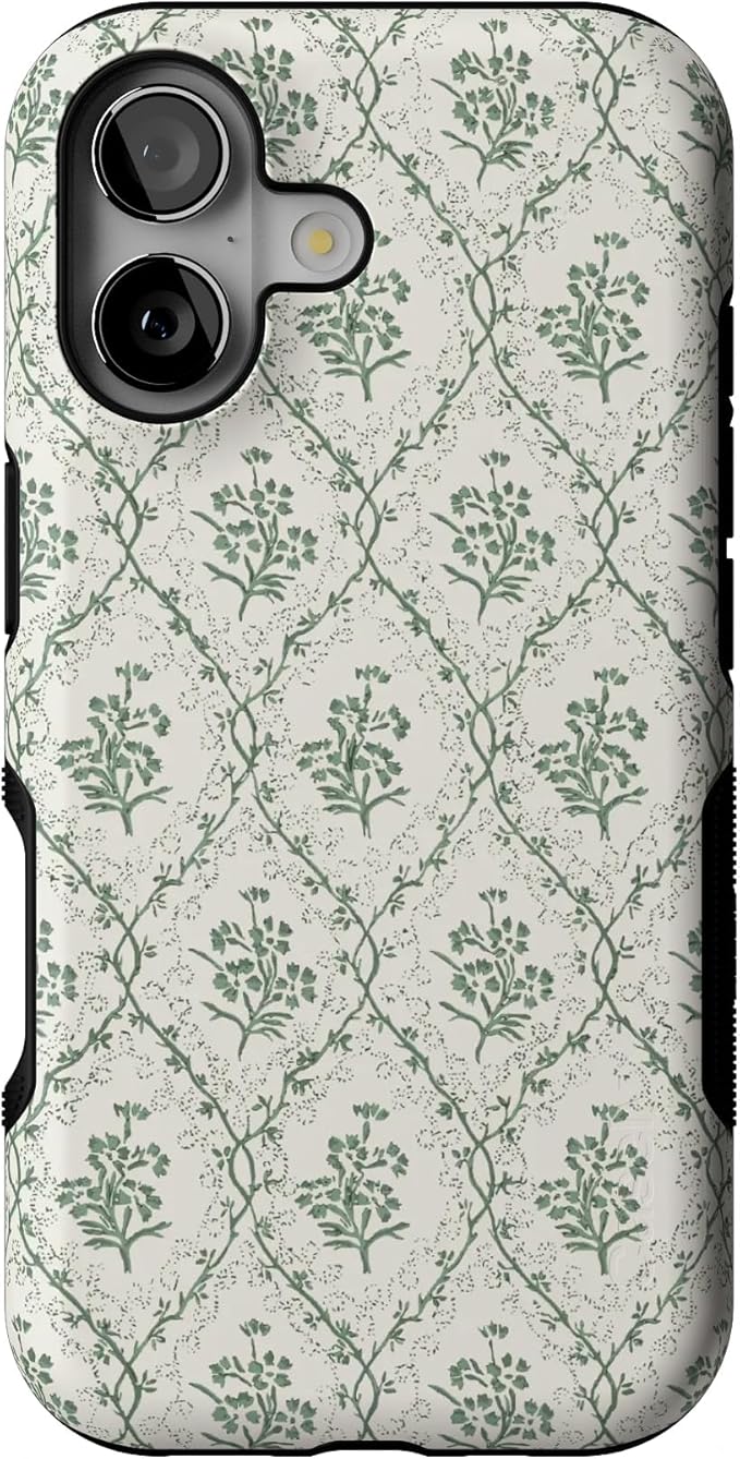 Casely iPhone 17 Case | Sage Tapestry | Floral Vines | Bold Protective Design | Compatible with MagSafe