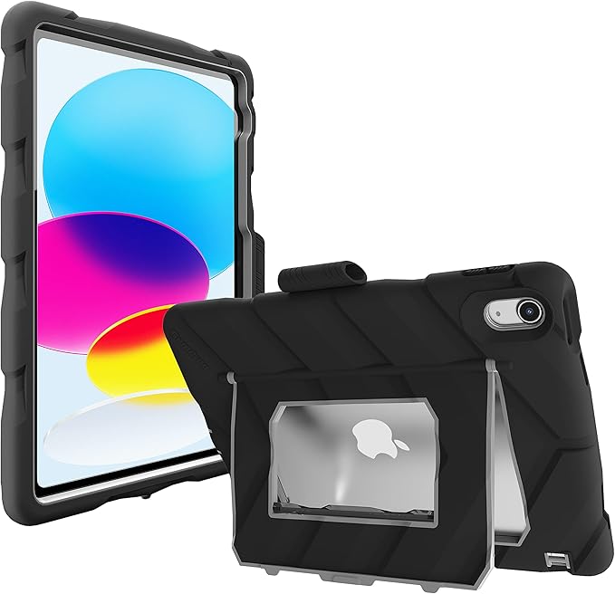 Gumdrop Hideaway iPad Case w/Stand Fits ONLY iPad 11th Generation |A16| & 10th Gen (10.9) inch Rugged Shockproof Reliable & Drop Tested for Kids K-12 Students Teachers Classrooms & School Use Black