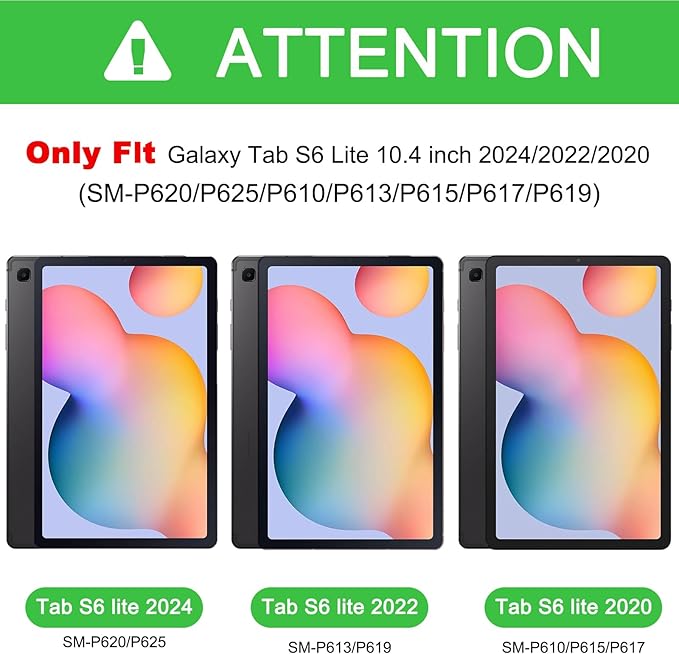 BRAECNstock Case for Samsung Galaxy Tab S6 Lite 10.4 inch 2024/2022/2020 (SM-P620/P610/P619) Shockproof Protective Samsung Galaxy S6 Lite Case with Pen Holder Rotating Stand & Hand Strap Kids - Green