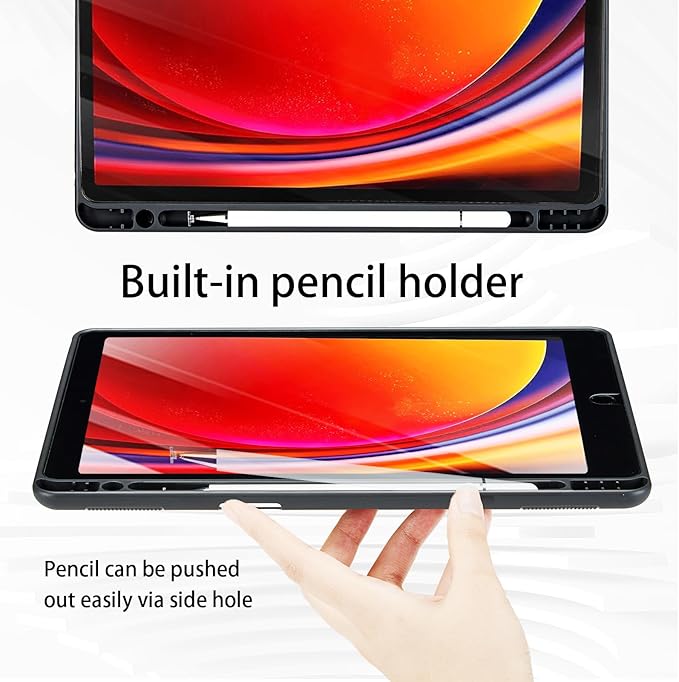 Case for Samsung Galaxy Tab S10 Plus 2024/S9 FE+/S9 Plus 12.4 Inch 2023 - Model SM-X820/X826B/X610/X616B/X810/X816B with S Pen Holder and Pocket, PU Leather Folio Stand Cover Auto Wake/Sleep, Grey