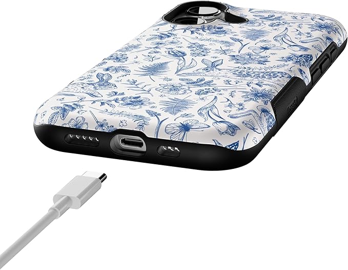 Casely iPhone 17 Case | Hop & Bloom | Bunny Toile | Bold Protective Design | Compatible with MagSafe