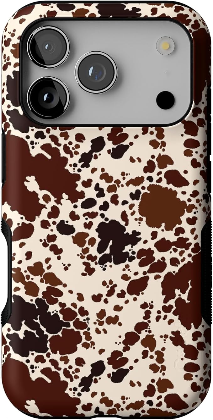 Casely iPhone 17 Pro Case | Cowgirl Envy | Cow Print | Bold Protective Design | Compatible with MagSafe