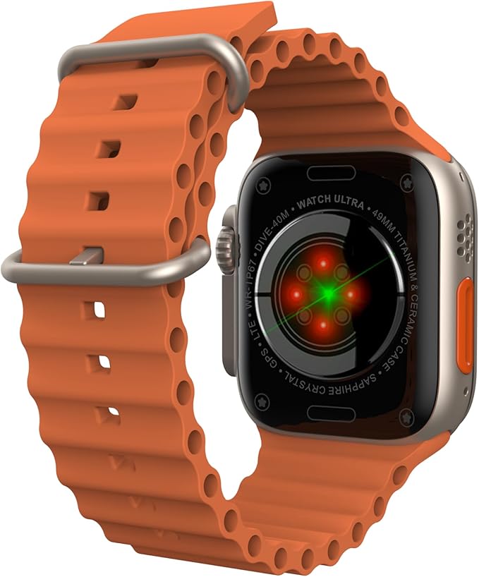 Generic Marvin X 2024 Smart Watch, 2.2-inch Display, 49mm Case, Exercise/Sleep Tracking, Water Resistant, iOS/Android Compatible, Orange