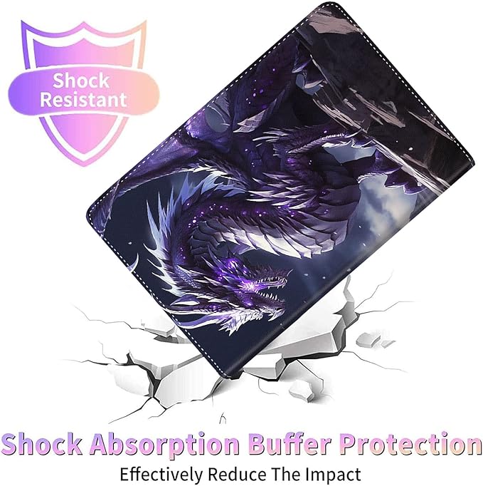 Case for Galaxy Tab A9 Plus ， Auto Sleep/Wake Multi-Angle Viewing Slim Folio Stand Cover for Samsung Galaxy Tab A9+/A9 Plus 11 Inch 2023 (SM-X210/X216/X218), Blue Dragon on Mountain