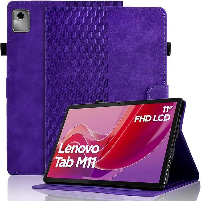 Case for Tab M11 11 Inch Cover (Model:TB330FU) Magnetic PU Leather Folio Adjustable Stand Case Foldable Card Holder Multi-Angle Tab M11,Purple