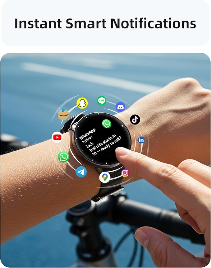 Parsonver Swimming Smart Watch, 5ATM Waterproof for Pool & Open Water, Built-in GPS & Compass, AMOLED Screen Fitness Tracker with 100+ Sports Modes, Heart Rate & Sleep Monitor, AI Swim Analysis, Black