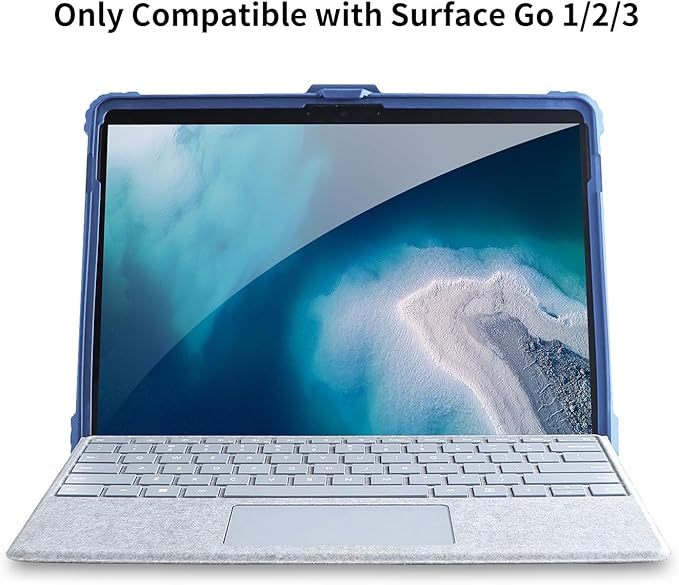 AOAO for Microsoft Surface Go 4/ Surface Go 3/ Surface Go 2/ Surface Go Case with Shoulder Strap, Hand Strap, Stylus Pen Holder, Rugged, Shock-Absorbing and Drop-Resistant(10.5 inch)-Blue
