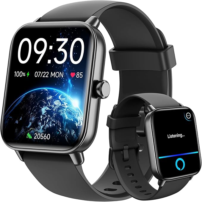 Smart Watches for Men Women, 1.8" Screen Activity Tracker, Heart Rate/Sleep/SpO2 Monitor, Make/Answer Calls, IP68 Waterproof Smartwatch for iPhone & Android, 101+ Sport Modes Fitness Reloj Inteligente
