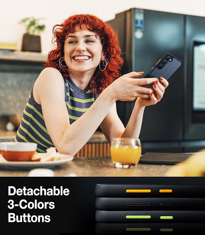 TORRAS Shockproof for Samsung Galaxy S23 Case, [Military Grade Drop Tested] Translucent Matte Hard Back & Soft Edge Slim Protective for Samsung S23 Case Guardian Series, Black