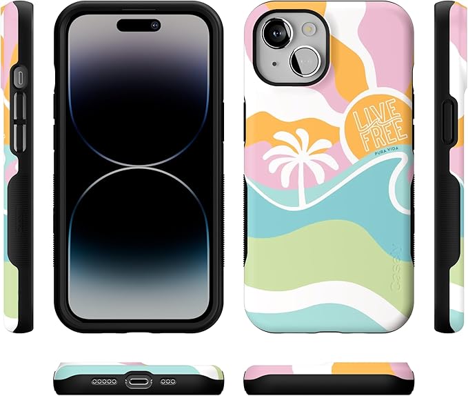 Casely iPhone 14 Case | Tropical Dreams | Pura Vida | Compatible with MagSafe | Bold Protective Design