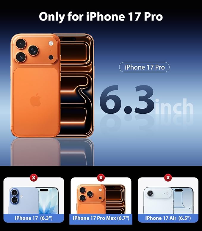 Mkeke for iPhone 17 Pro Privacy Screen Protector 3 Pack, [9H+ Tempered Glass] [16 FT Military-Grade Drop Protection] Shockproof Full Edge Coverage 6.3 inch 2025