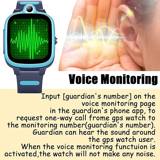 Kids 4G GPS smart watch for boy girl 3-15 years old Global Real-Time tracking watches Waterproof Cell Phone watch Child Video Chat Device SOS Alarm Camera Geo-Fence Pedometer Anti-Lost Tracker Locator