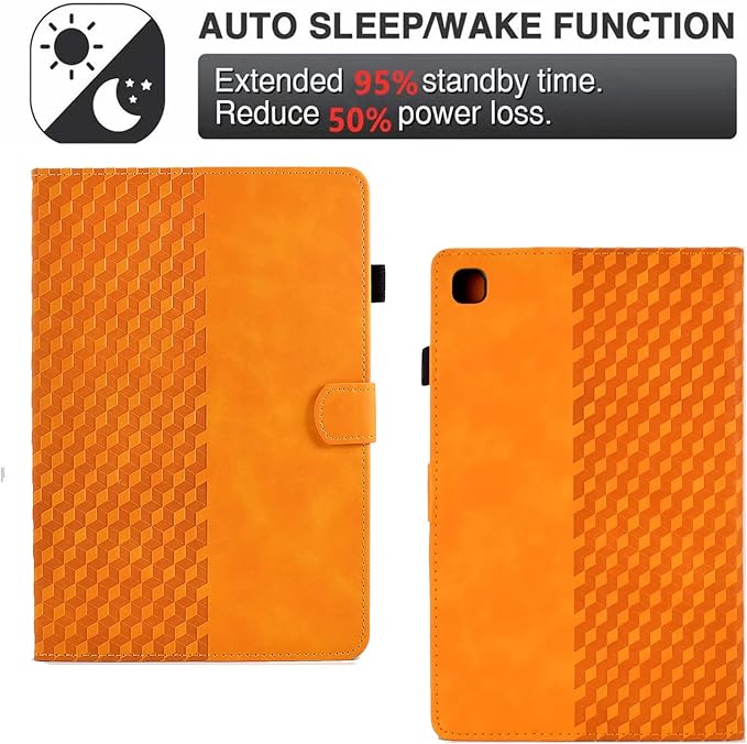 Case for Samsung Galaxy Tab S6 Lite 2024/2022/2020 10.4 inch Case SM-P620/P625/P610/P613/P615/P619 PU Leather Folio Magnetic Cover Card Holder with Pen Holder,Orange