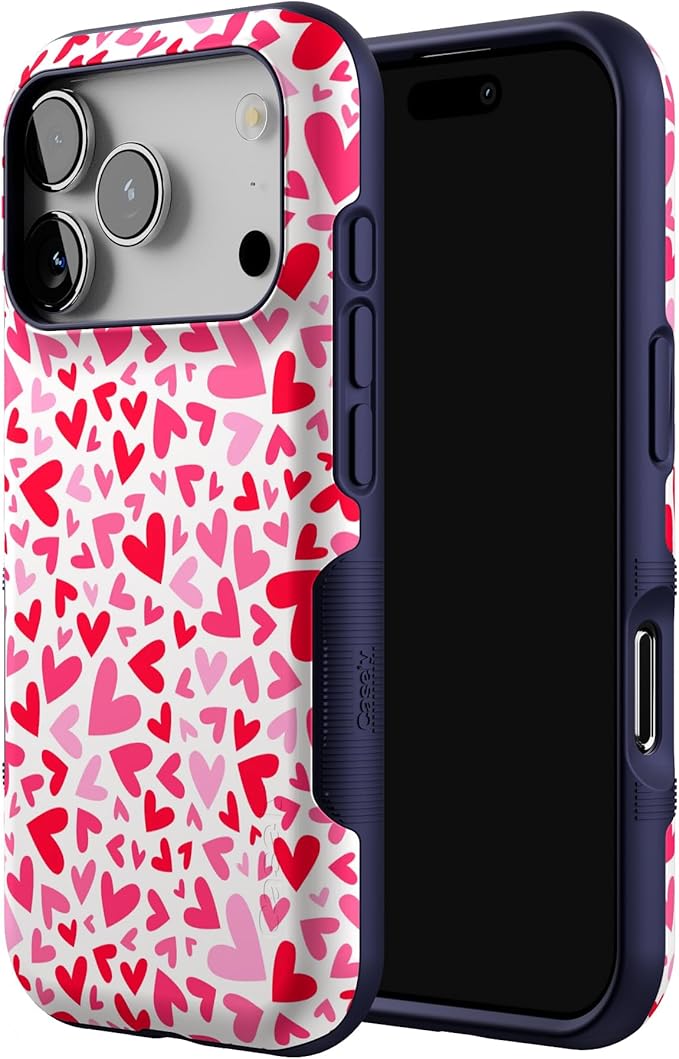 Casely iPhone 17 Pro Case | XOXO | Candy Hearts | Bold Protective Design | Compatible with MagSafe