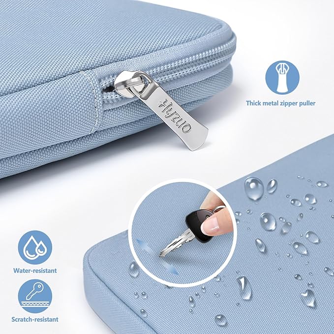 HYZUO 17-17.3 Laptop Sleeve Bag Set for 17" 17.3" HP/Lenovo/Dell/ASUS/Acer/LG/Toshiba/MSI Gaming Laptop/Razer Blade 17/18, Notebook Protective Case for Men Women, Pale Blue