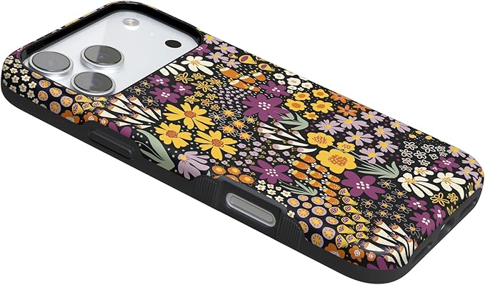 Casely iPhone 17 Pro Case | Falling for You | Plum Floral | Compatible with MagSafe | Bold Protective Design