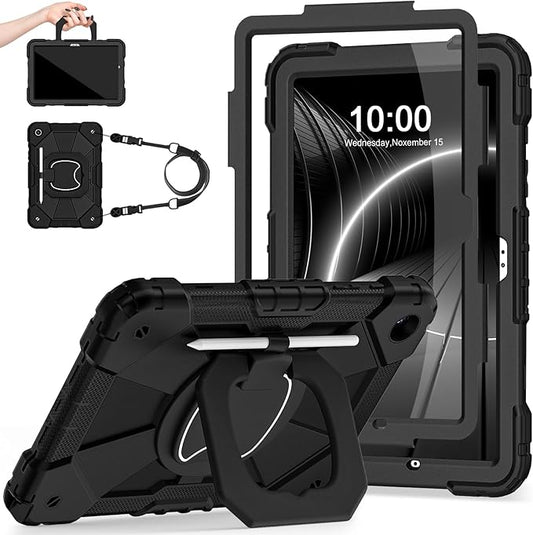 Case for Samsung Galaxy Tab A9+/A9 Plus 11 Inch (SM-X210/X216/X218) with Screen Protector/Rotating Stand/Pen Holder,Military Grade Shockproof Cover for Galaxy Tab A9 Plus Case