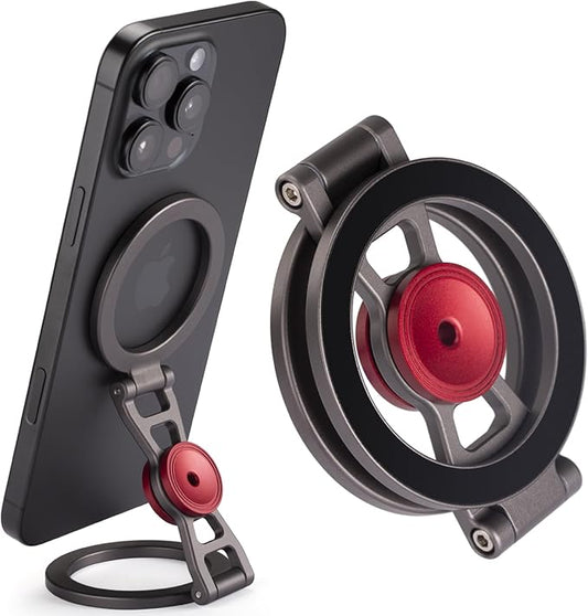 Magnetic Phone Stand with Fidget Spinner | Double Side Holder Ring for iPhone 13/14/15/16/17 and Magsafe Case | Stress Relief Toy | Portable Desk & Gym Accessory for Home Office Travel
