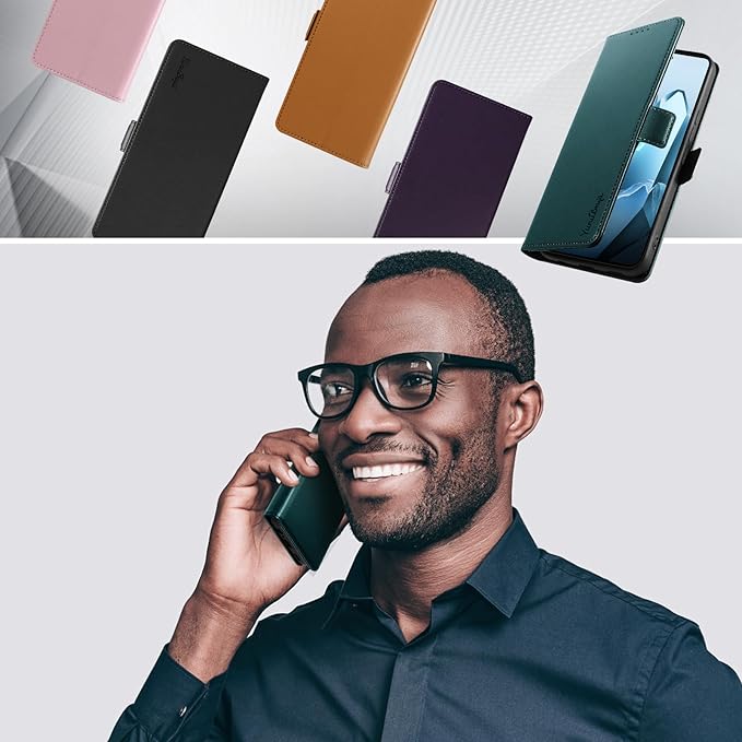 Wallet Flip Case for OnePlus 13 5G - [RFID Blocking] Luxury PU Leather Card Holder Magnetic Phone Cover with Kickstand,Shockproof Protective Case,Green