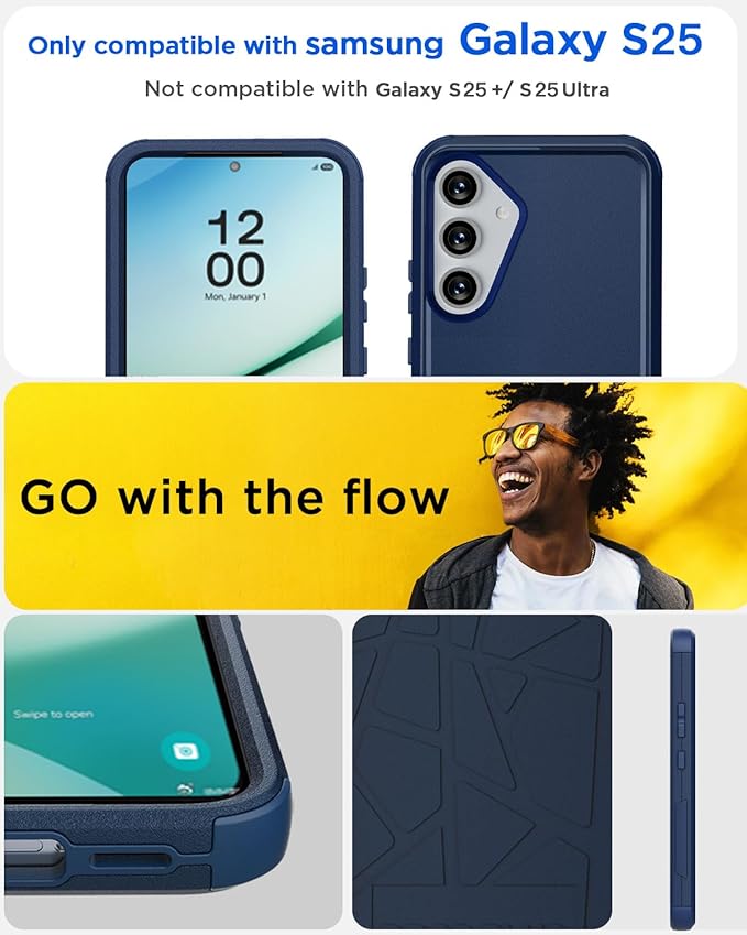 AICase for Samsung Galaxy S25 Case,3-Layer Heavy Duty Pocket-Friendly Rugged Durable Military Grade Protection Shockproof/Drop Proof/Dust Proof Protective Cover for Samsung Galaxy S25 2025_2