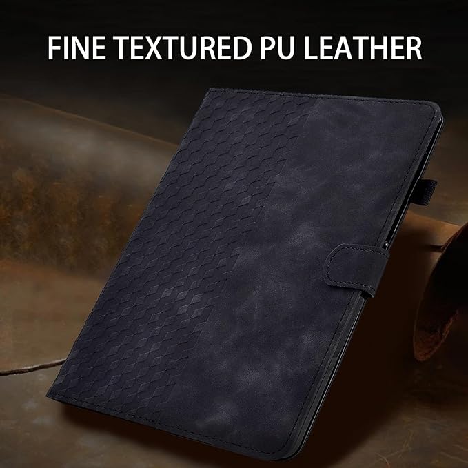 Case for Lenovo Tab P12 12.7 inch Cover (Model:TB370FU) Magnetic PU Leather Folio Adjustable Stand Shell Foldable Card Holder Multi-Angle Tab P12,Black