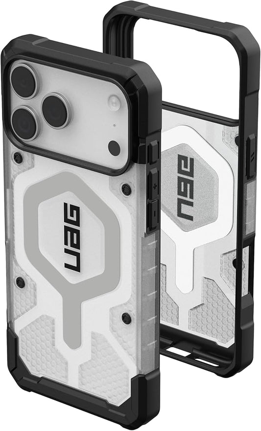 URBAN ARMOR GEAR UAG Designed for iPhone 17 Pro Max Case Pathfinder Clear - Compatible with MagSafe Military Grade Protective Cover, Ice/Silver