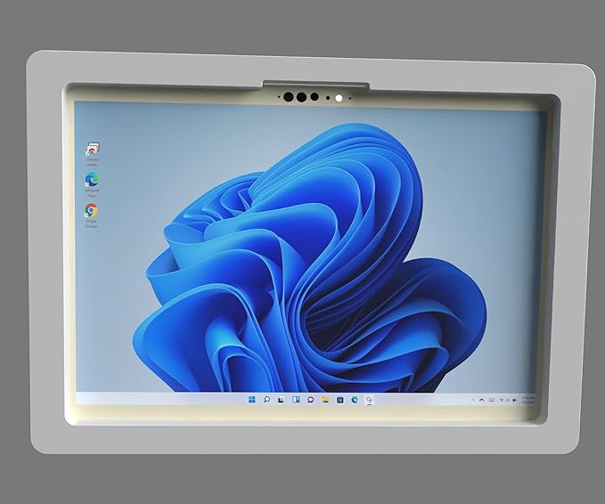 TABcare Anti-Theft Security Acrylic VESA Case for Microsoft Surface Pro 12" Tablet with 2M 90-Degree USB C Cable & Wall Mount Kit(White, Surface Pro 12)