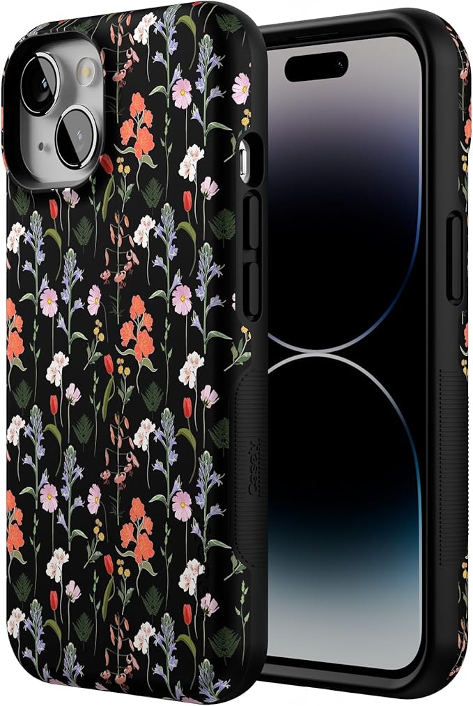 Casely iPhone 14 Case | Secret Garden | Mixed Floral | Compatible with MagSafe | Bold Protective Design