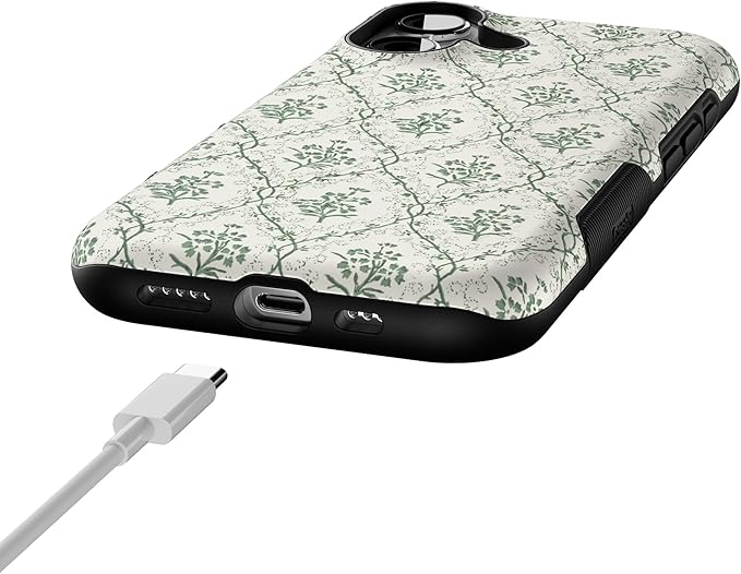 Casely iPhone 17 Case | Sage Tapestry | Floral Vines | Bold Protective Design | Compatible with MagSafe