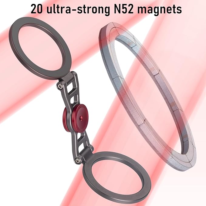 Magnetic Phone Stand with Fidget Spinner | Double Side Holder Ring for iPhone 13/14/15/16/17 and Magsafe Case | Stress Relief Toy | Portable Desk & Gym Accessory for Home Office Travel