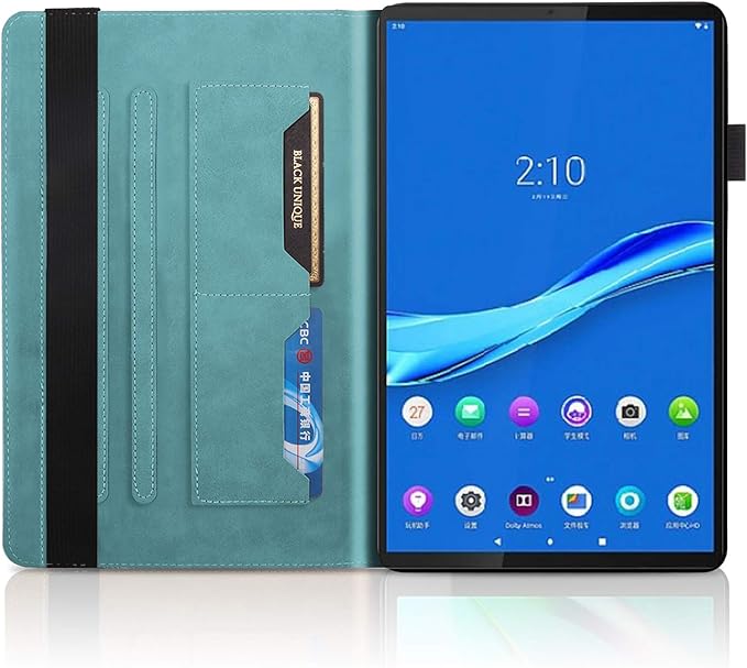 Case for Lenovo Tab M10 HD 2nd Gen 10.1 Inch 2020 Case TB-X306F / TB-X306X PU Leather Folio Stand Cover with Pen Holder Card Pocket for Lenovo Tab M10 HD 2nd Gen– Turquoise