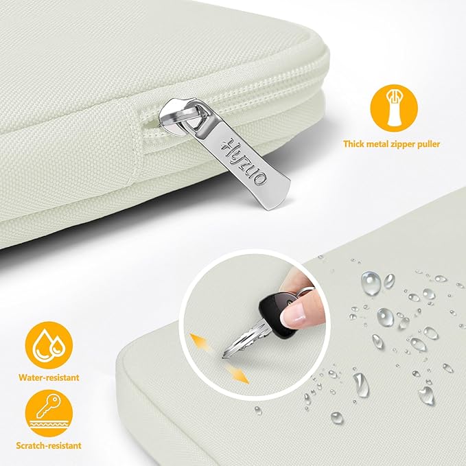 HYZUO 15-16 Inch Laptop Sleeve Bag Set for MacBook Pro 16 M4/M3/M2/M1 Pro/Max, 15" Surface Book, Notebook Case for 15" 15.6" HP Dell Lenovo ThinkBook Asus Acer Samsung Huawei, Beige