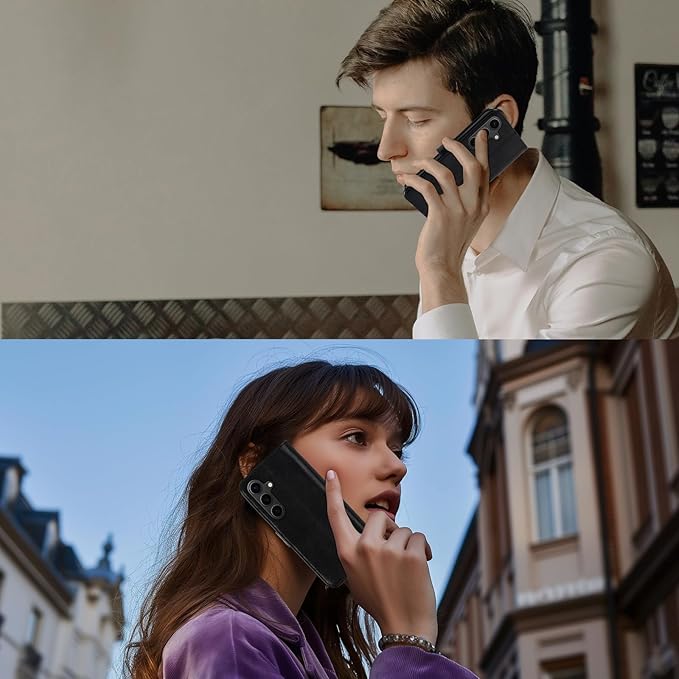 MONASAY Wallet Case Fit for Samsung Galaxy S24+ Plus 5G, [Lens & Glass Screen Protector Included] [RFID Blocking] Flip Folio Leather Cell Phone Cover with Credit Card Holder，6.7 inch, Black