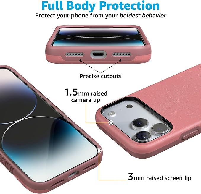 Casely iPhone 17 Pro Case | Starfish Wishes | Coral Pink Shimmer | Compatible with MagSafe | Bold Protective Design