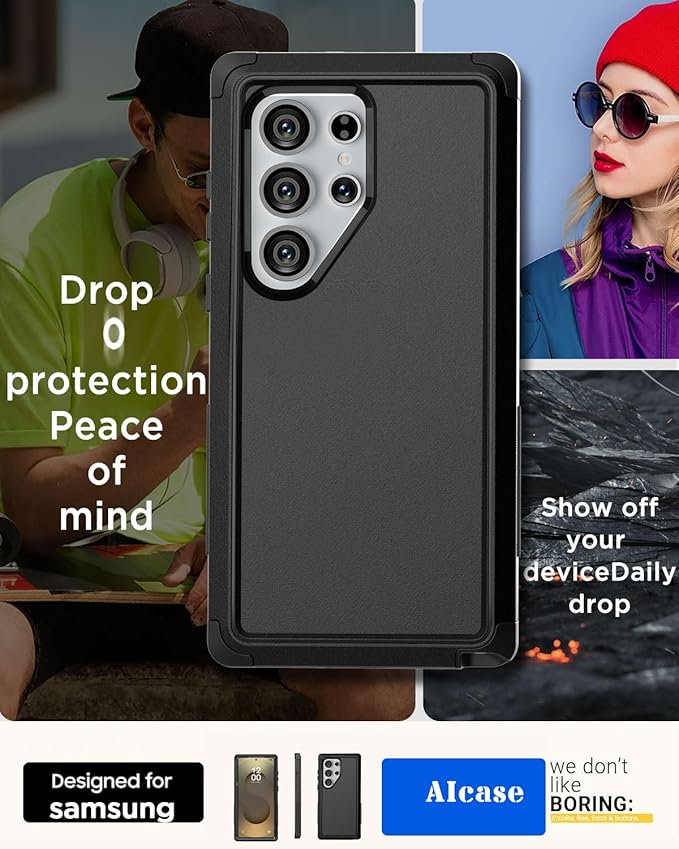 AICase for Samsung Galaxy S25 Ultra Case,3-Layer Heavy Duty Pocket-Friendly Rugged Durable Military Grade Protection Shockproof/Drop Proof/Dust Proof Protective Cover for Galaxy S25 Ultra 2025_1