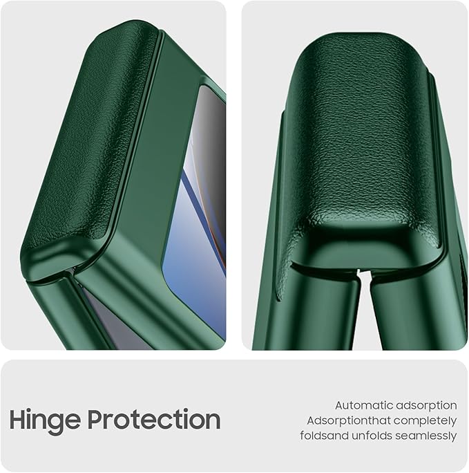 for Motorola Razr Plus 2023 Case, Built-in Screen Protector & Hinge Protection & Ultra Thin Matte PC Shockproof Phone Cover Smartphone Case for Moto Razr Plus 2023 (Green)