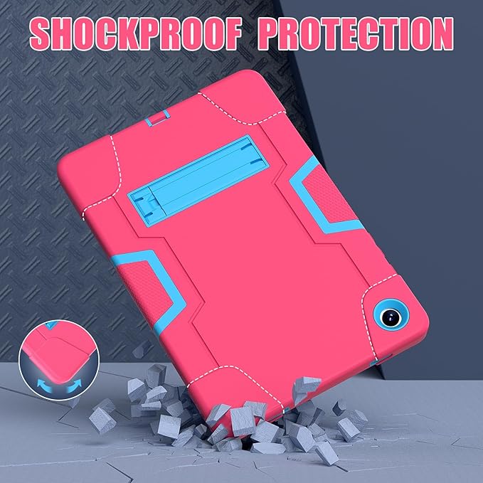 Case for Galaxy Tab A9 Plus 11 inch (2023), High Impact Protective Heavy Duty Shockproof Kickstand Cover for Samsung Galaxy Tab A9+ Plus 11" Model (SM-X210/X215/X216), Rose Red